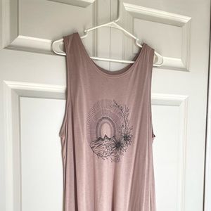 Mauve Old Navy Luxe Graphic Print Tank